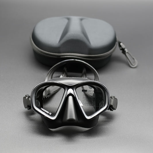Tempered Glass Diving Mask with Storage Box Waterproof Anti Fog Goggles
