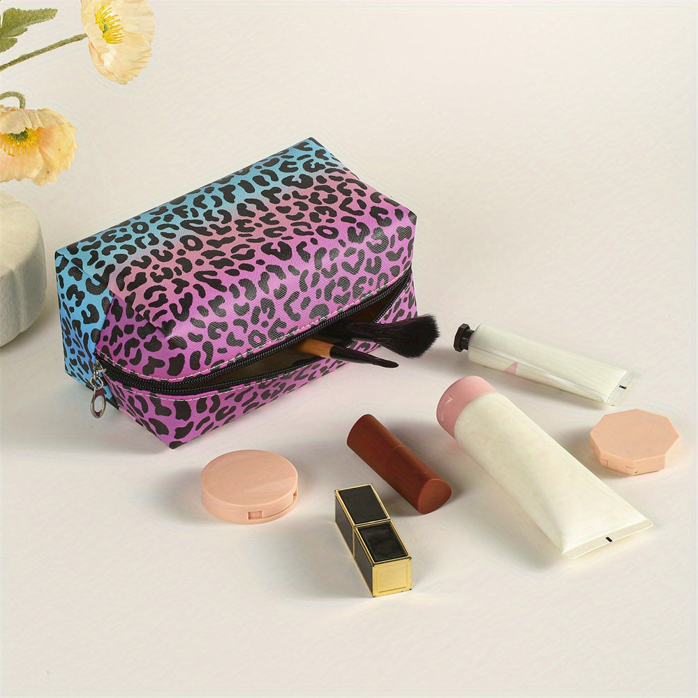 Leopard Print Makeup Bag Organizer for Travel