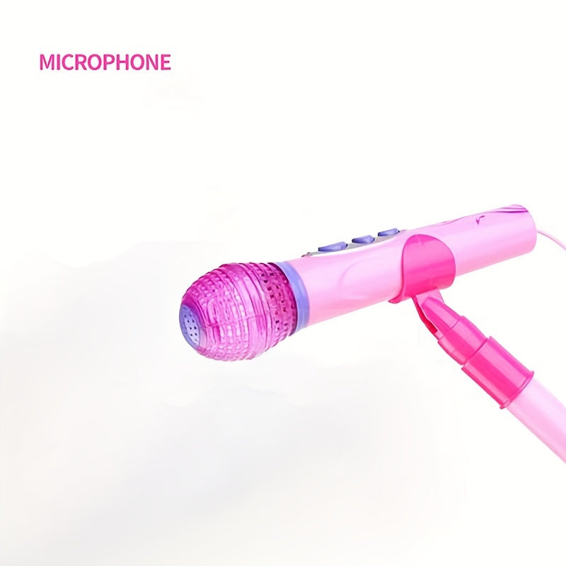 Kids Education Microphone & Stand Pink
