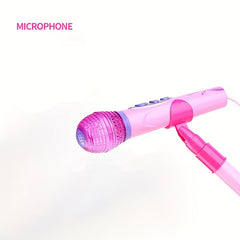 Kids Education Microphone & Stand Pink