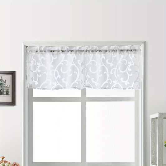 1PC Gauze Small Curtain Tiers Translucent Kitchen Curtain