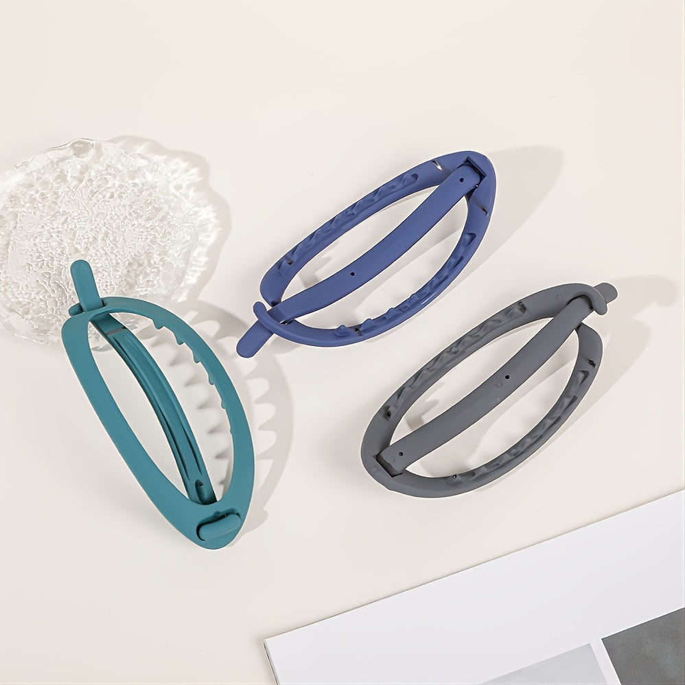 Frosted Oval Hair Clip 1pc
