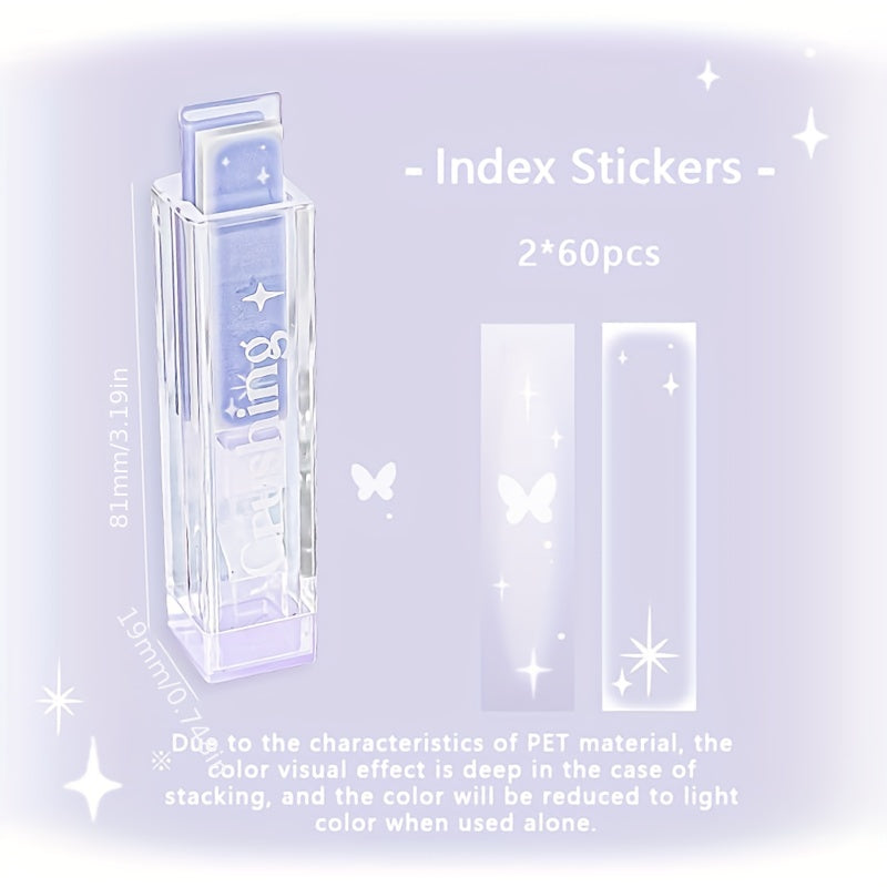 120 Pcs Lip Glaze Index Stickers Gradient Blush Waterproof Stickers Labeling