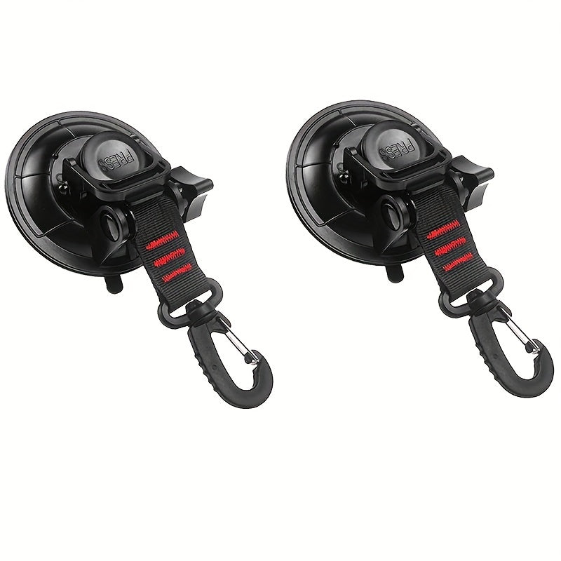 4pcs Heavy Duty Suction Cup Anchor with Hooks Tarp Clips Lock Grip