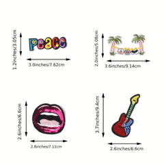 J CARP Embroidered Patches On Girls' Clothes Iron-On Sticker Patches