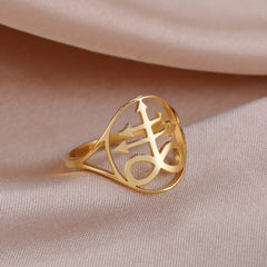 Church Symbol Stainless Steel Men's Ring