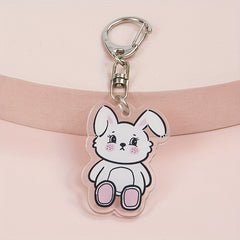 Bunny Acrylic Keychain Pendant, Bag Accessory