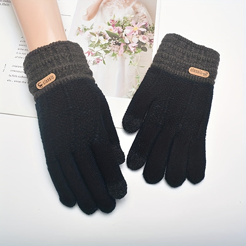Warm Velvet Full Finger Gloves Touch Screen