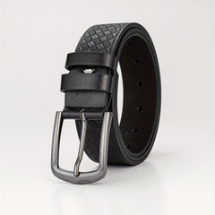 Geometric Embossed Square Buckle Belt Men's Casual Sports Belt