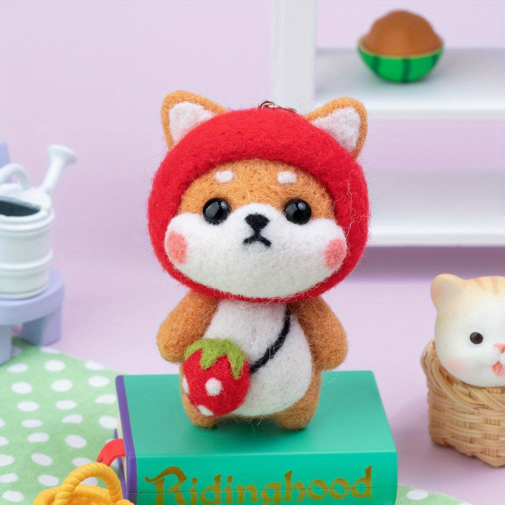 DIY Wool Needle Felting Kit Corgi Animal Dog Craft