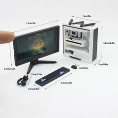 1:12 Scale E-Sports Gaming Setup Scene for Home or Office Decor
