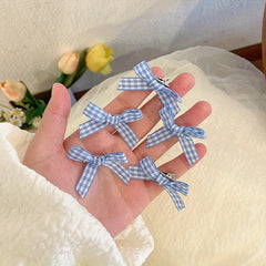 5pcs Rectangle Bow Hair Clips Set for Baby Girls