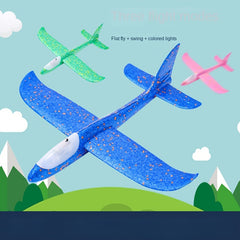 Colorful Hand Thrown Foam Glider Toy Aircraft Flat Flight Modes