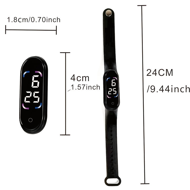 Multifunctional Unisex Digital Watch LED Date Display
