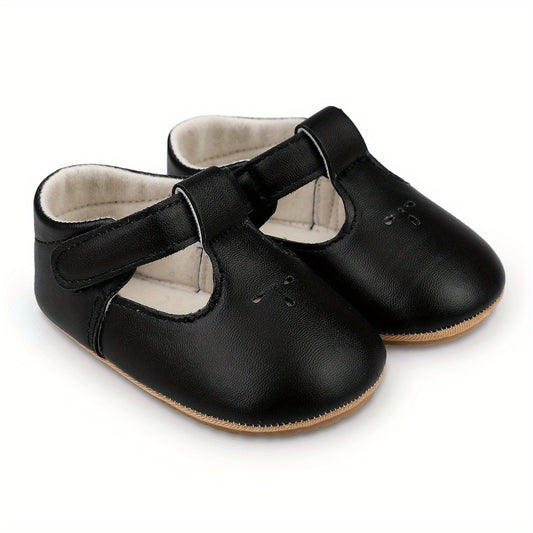 Baby Girls Leather Princess Shoes Soft Crib Prewalker Shoes