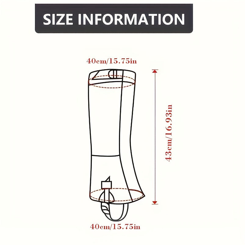 Windproof Waterproof Leg Gaiters for Mountaineering