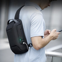 Waterproof Crossbody Bag with Password Lock and Anti-Theft Sling Strap
