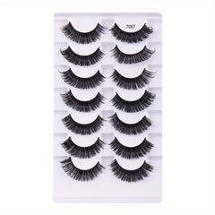 7 Pairs of Natural Looking False Lashes for Makeup Collection