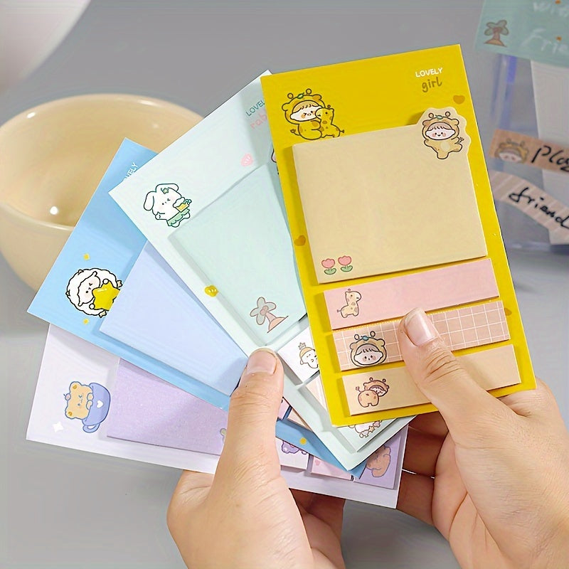 Cute Cartoon Index Stickers & Message Stickers 1pc Heart Memo Pad