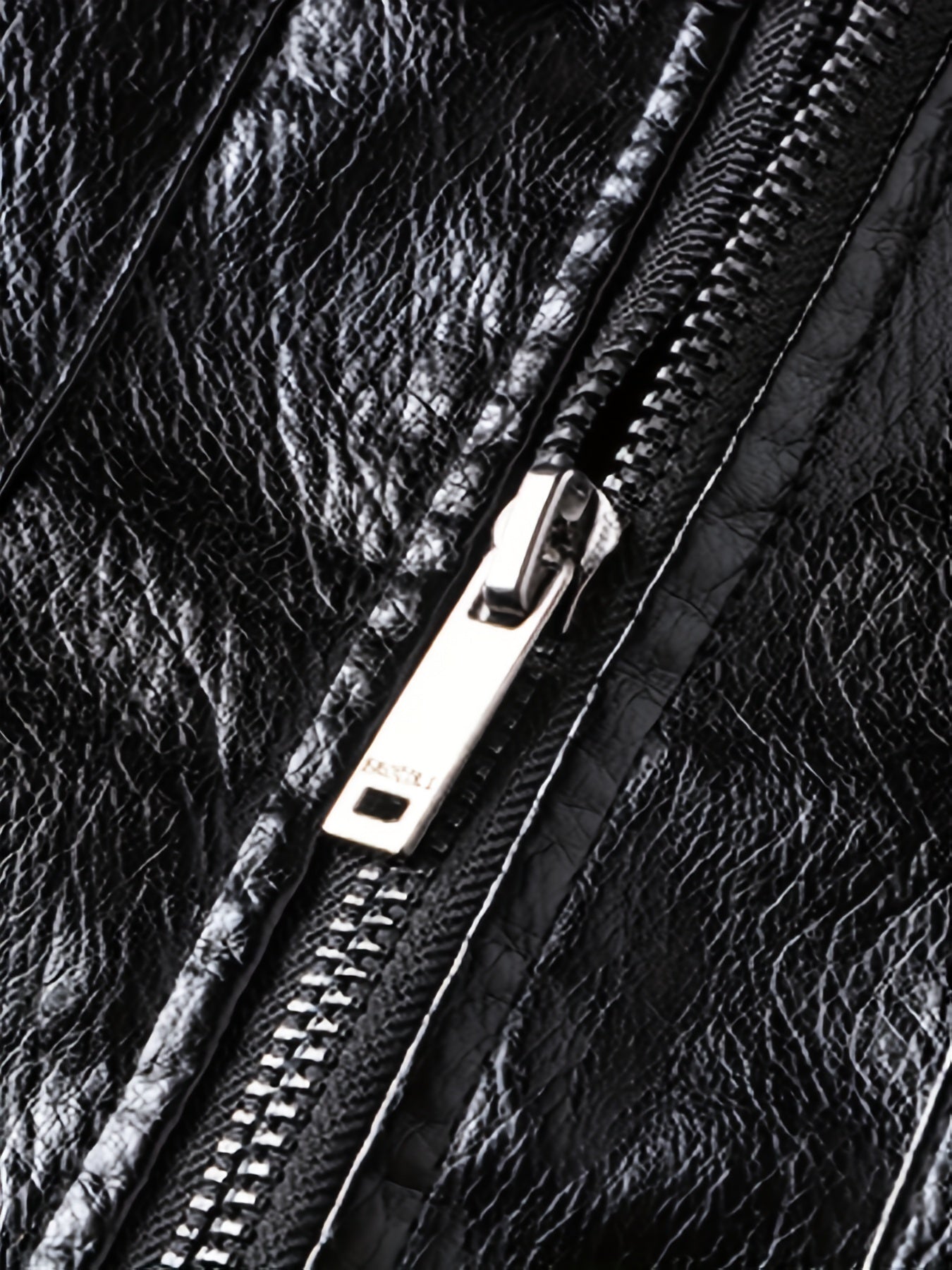 Men's PU Leather Zip Up Jacket Windproof Waterproof Top