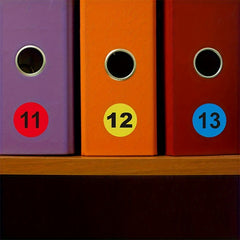 3500 pcs 2.54 cm 1-100 Number Stickers 7 Colors Digital Sticky Notes Labels