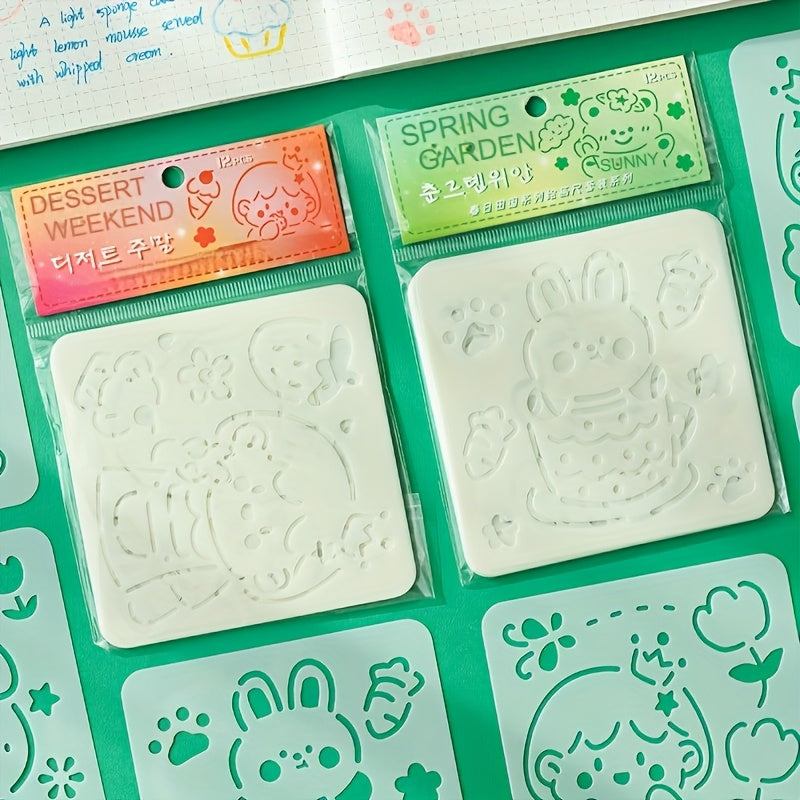 Cartoon Stencil Drawing Template for Holiday Painting DIY Projects