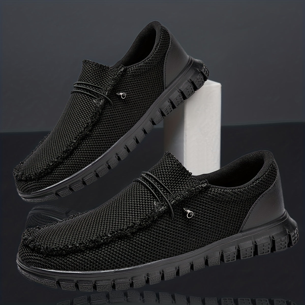Men's Distressed Mesh Loafer Shoes Anti-skid Walking Shoes