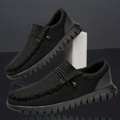 Men's Distressed Mesh Loafer Shoes Anti-skid Walking Shoes