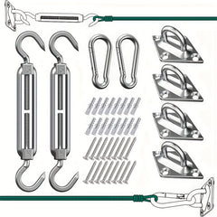 40pcs Sunshade Sail Hardware Kit 5 Inches Rust-proof for Yard Installation