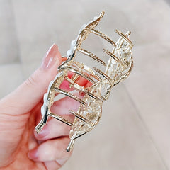 Opal Hair Claw Leaf Design Back Head Hair Accessories