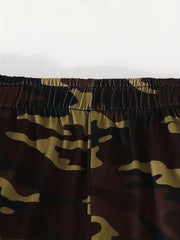 2pcs Boys Camo Short Sleeve Tees & Long Trousers Sets Summer Kids Outfits