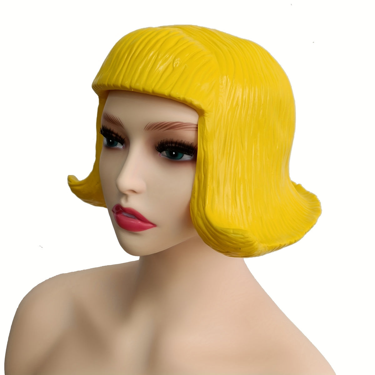 Blonde Short Bob Wig Synthetic Hair Natural Layers Full Coverage Party Costume