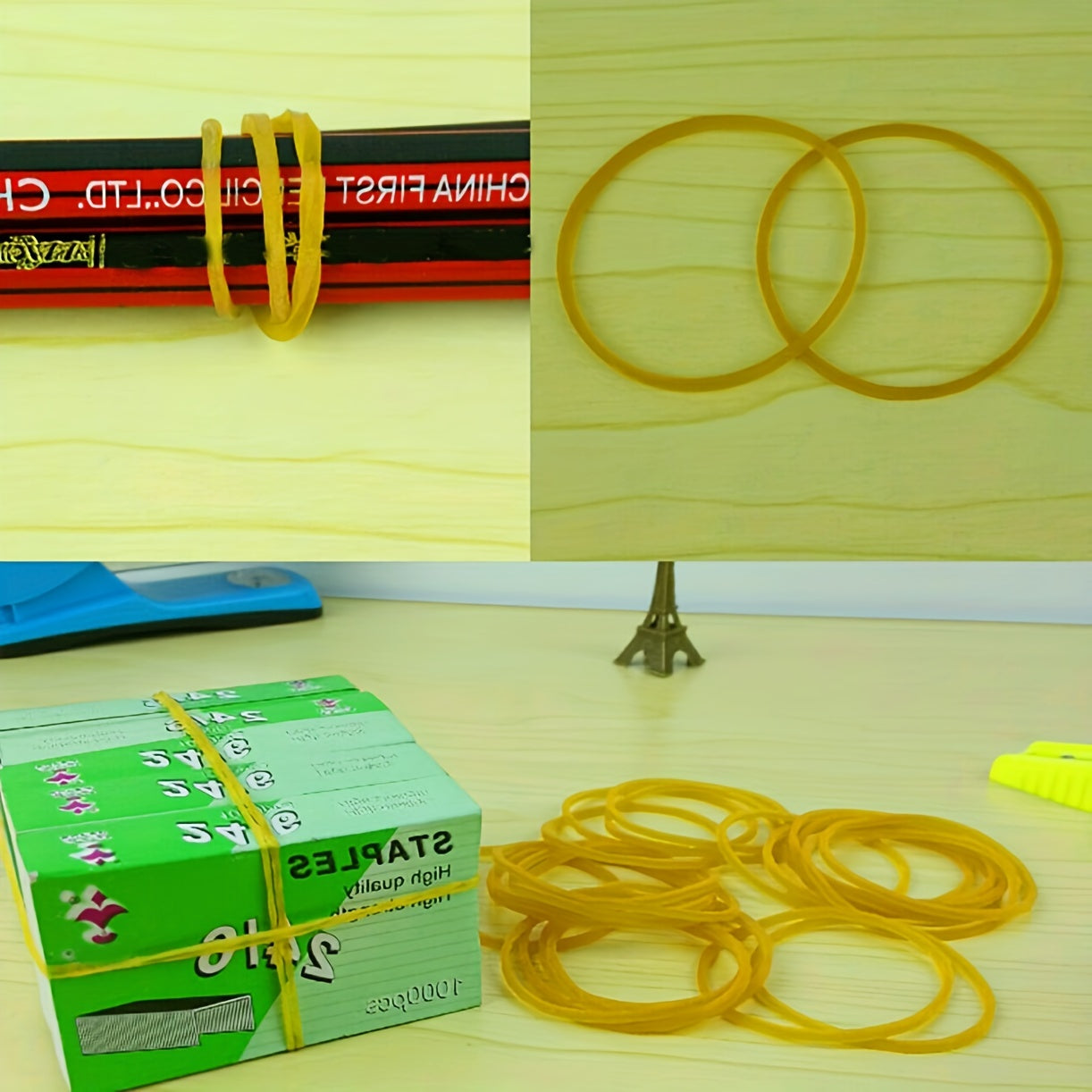 Stationery Rubber Band Latex High Elasticity Durable Cowhide Rubber Band Set