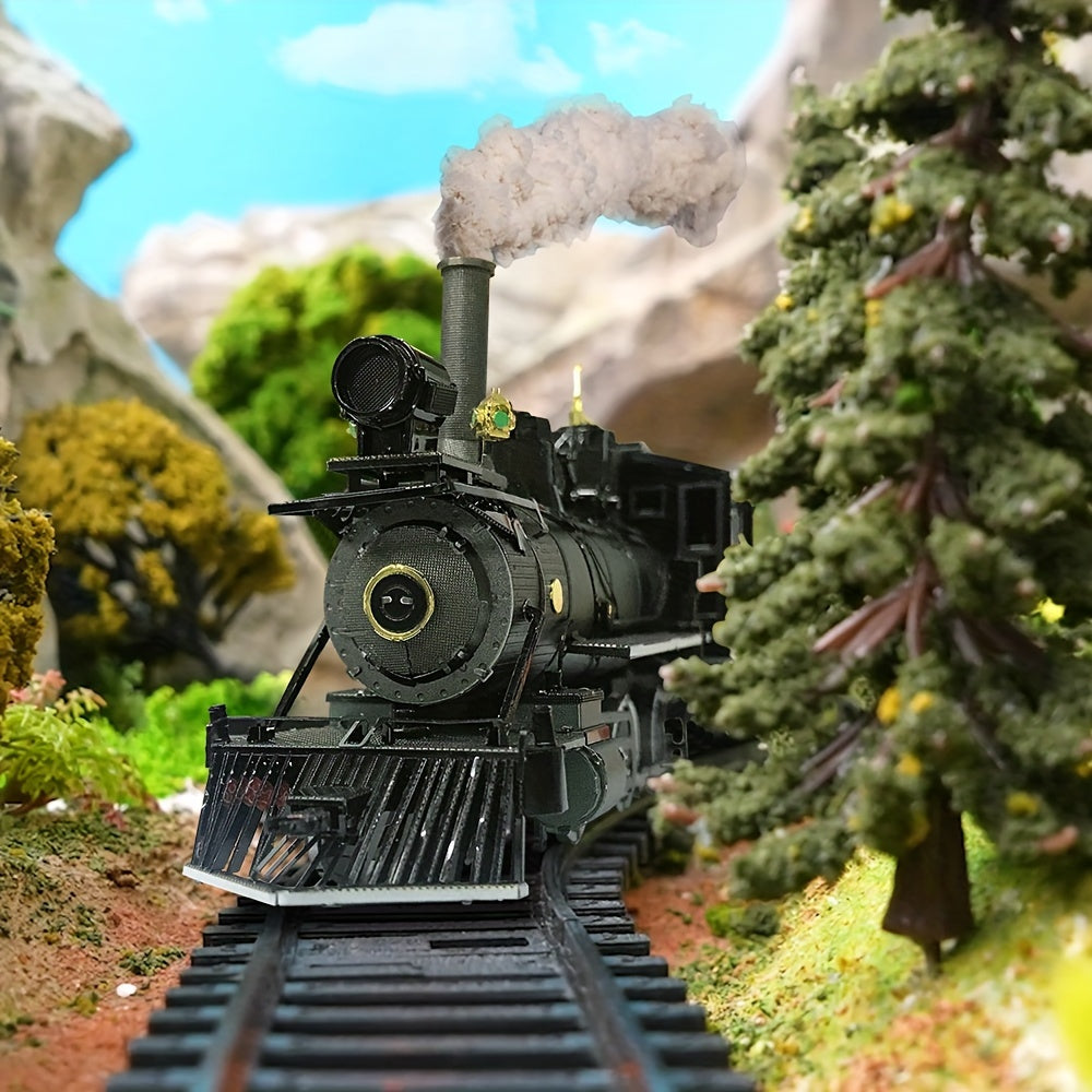 Piececool Steam Locomotive Metal Puzzle Model Kit - Adult Challenge