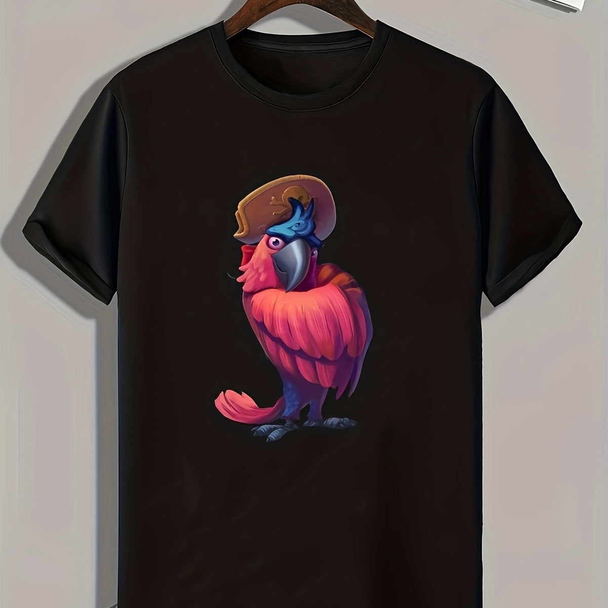 Parrot Print Men's Graphic T shirt for Summer