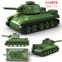415pcs T 34 Medium Tank Model Building Blocks Set Classic Replica