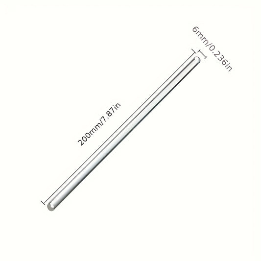 5pcs Glass Rod Stirrers for Mixing Beverages & Chemicals