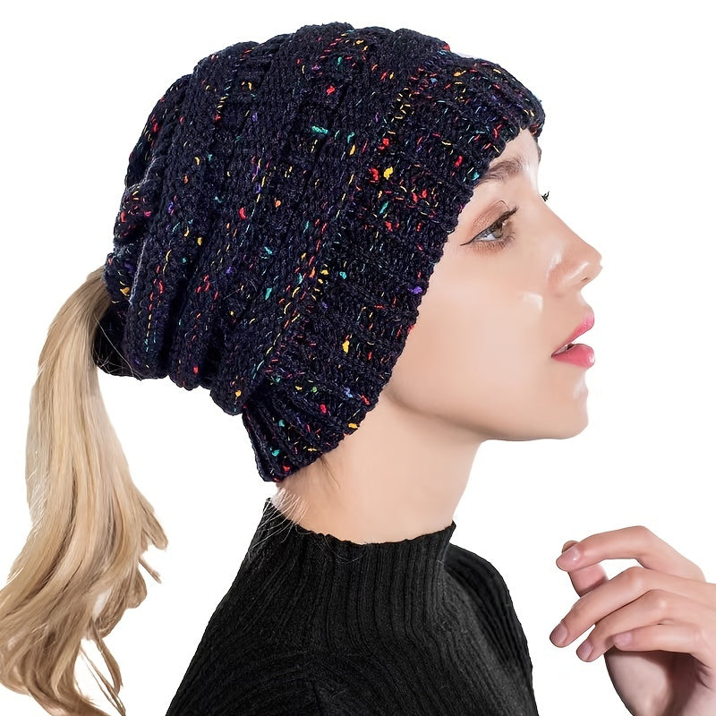 Women's Knitted Beanie Hat Warm Slouchy Cap For Winter Lightweight