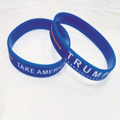 2pcs Patriotic Silicone Bracelets for President Campaign