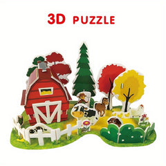 Small Farm 3D Model Puzzle DIY Toy Kids Christmas Birthday Fun Toy