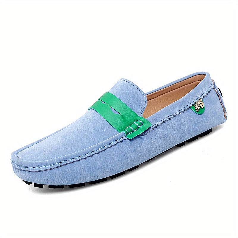 Women's Colorblock Flat Loafers Soft Sole Casual Shoes
