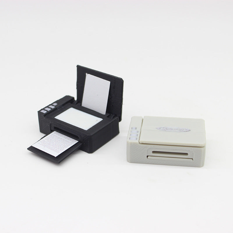 1:12 Dollhouse Office Props Set - Mini Stationery Supplies & Printer Model