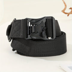 Tactical Belt Retractable Quick Release Plastic Buckle Braided Canvas Belts