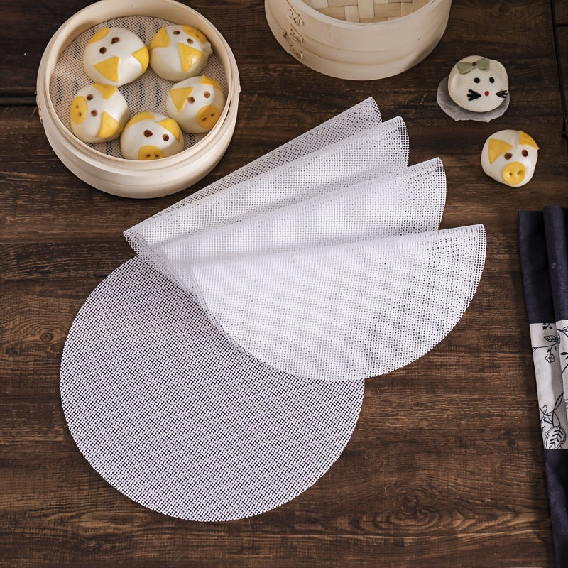 Round Silicone Steamer Mat Non-stick Steaming Cloth Cage Dra