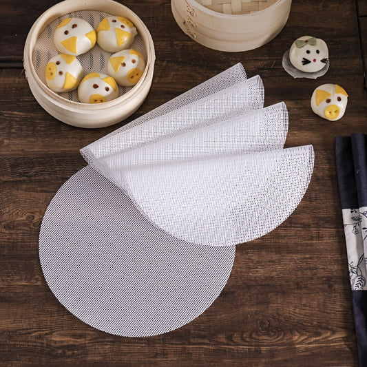 Round Silicone Steamer Mat Non-stick Steaming Cloth Cage Dra