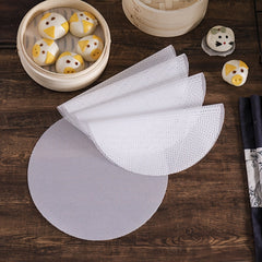 Round Silicone Steamer Mat Non-stick Steaming Cloth Cage Dra