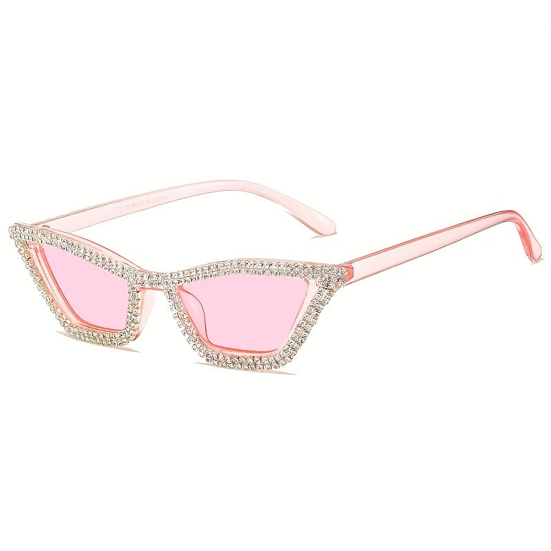 Y2K Rhinestone Cat Eye Sunglasses For Women Men UV400