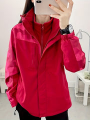 3 in 1 Solid Punch Jacket Casual Waterproof Windproof Jacket