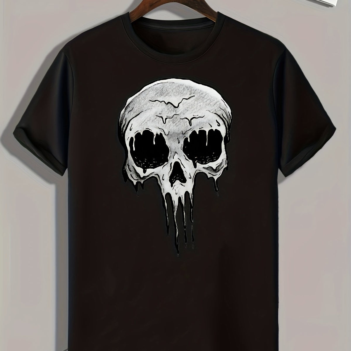 Skull Print Men's Graphic T shirt Casual Comfy Tees For Summer