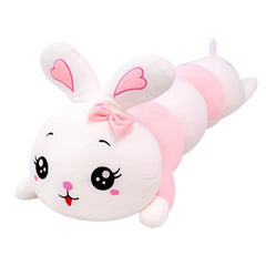 Pink Cartoon Rabbit Plush Pillow Soft Toy with Heart Ears
